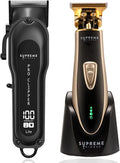 Supreme Trimmer 2-in-1 Pro Clipper Lite & T-Shaper Combo | Professional ST5210 Beard Trimmer STC5000 Hair Clipper Barber Kit | Gold