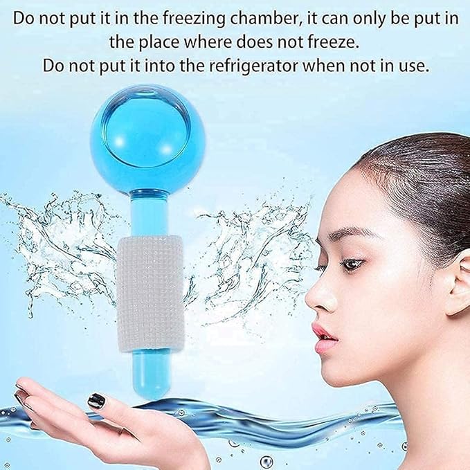 Facial Ice Globe | Smart Cool Face Roller Ball | Cooling Massage Tools for Refreshing Skincare Routine | Set of 2