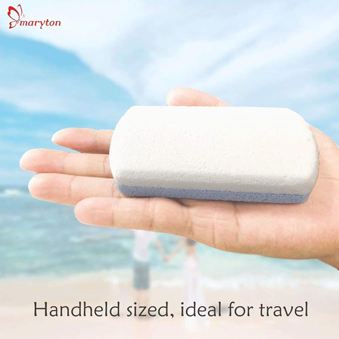Maryton Glass Pumice Stone for Feet, Callus Remover and Foot Scrubber & Pedicure Exfoliator Tool Pack of 2