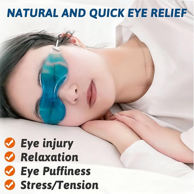 4 Pcs Ice Eye Packs, Cooling Eye Masks, Eyes Cold Compress for Hot Cold Therapy, Puffy Eyes, Dark Circles, Headaches, Migraines, Stress Relief (2 Blue+2 Green)