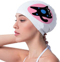COPOZZ Women‘s Swim Cap for All Hair - Large, Comfortable Silicone Swimming Cap, Waterproof Design for Long, Short, Thick & Curly Hair | Secure & Comfortable Fit
