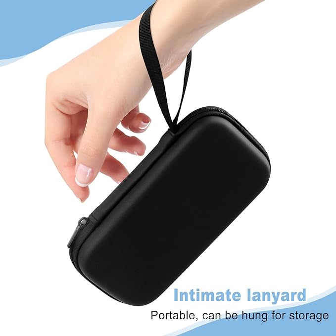 Tuciyke Tampon Storage Bag,2 Pack Black Tampon Holder Bag with Zipper 6.3x3.3x1.2 inches Small Pouch for Feminine Products Portable Period Bags for Women,Ladies