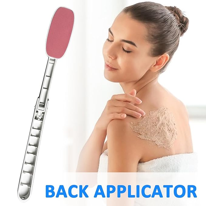 Generic Lotion Applicator for Back | Back Cream Applicator | Foldable Long Handled Oils Sun Cream Applicator | Back Lotion Applicator | Back Applicator for Cream, Pink