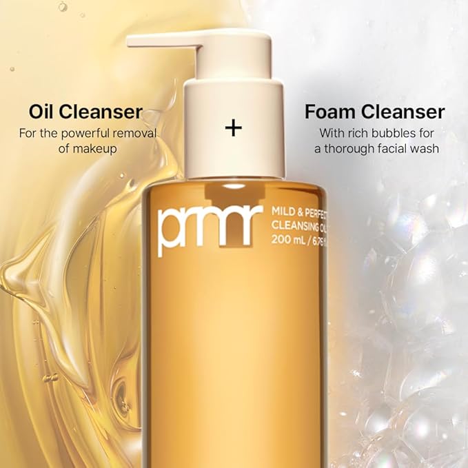 Primera (PRMR Oil To Foam Cleanser Korean Deep Cleansing Oil, Daily Makeup Remover, Blackheads, Dust and Dirt Removal, Pore Cleaning, Hyaluronic acid, Deep Clean in One Step (200ml, 6.76 fl. oz)