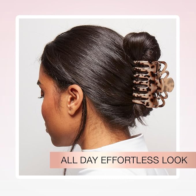 Scunci by Conair claw clips for thick hair - hair accessories for women- claw clip - for all hair types - trendy hair accessories -Tortoise - 1 Count