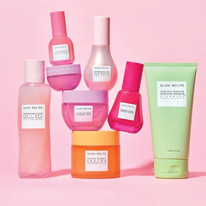 Glow Recipe Papaya Enzyme Cleansing Balm, Korean Double Cleanse First Cleanser, Makeup Remover + Cleansing Oil Balm, Gentle Exfoliating Face Cleanser, Hydrating (3.38 oz)