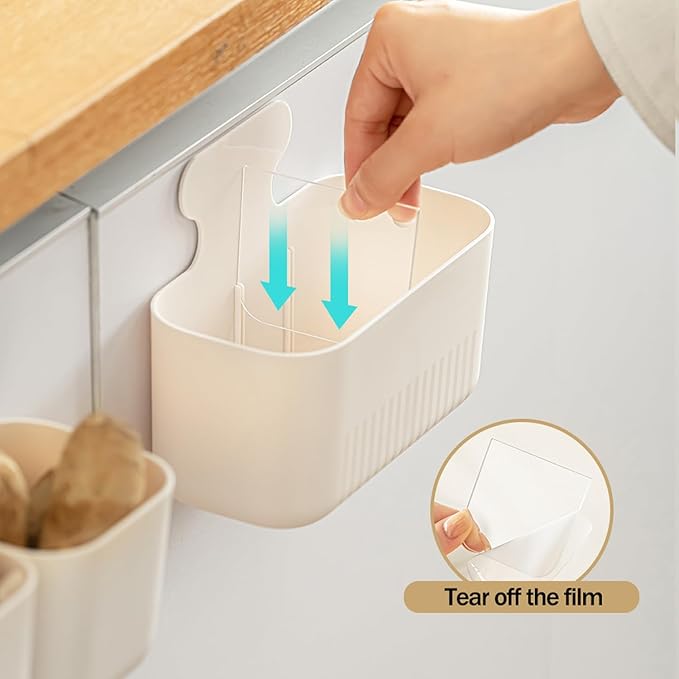 MORNITE Magnetic Cup Storage Holder for Fridge, Locker Magnetic Organizer Bin Basket for Pen,Mail,Card,Laundry,Board,Large Size,White