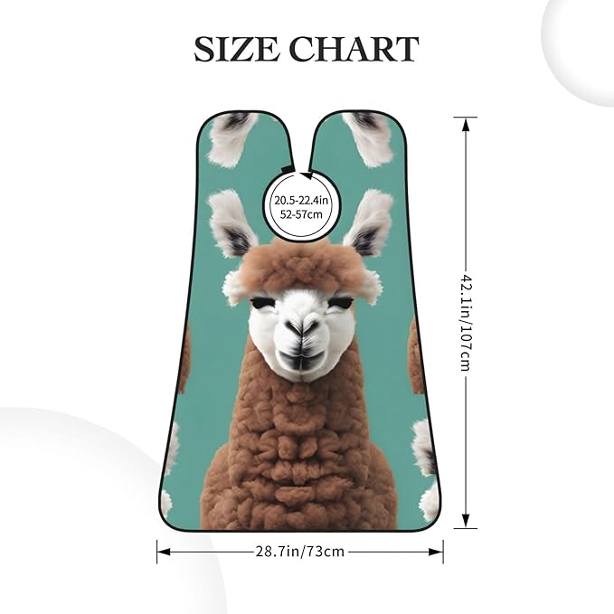 Alpaca Llama Print Beard Bib Apron For Men, Beard Hair Catcher For Men Shaving Trimming,Beard Cape Cloth, Black