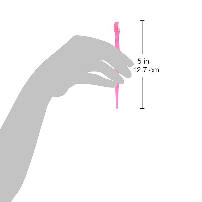 Noxzema Eyebrow Shaper, 3 Count; Small, Compact Razors Expertly Trim Eyebrows and Facial Hair for Precision Shaping and Cosmetic Grooming with Professional Results; Equipped with Protective Skin Guard