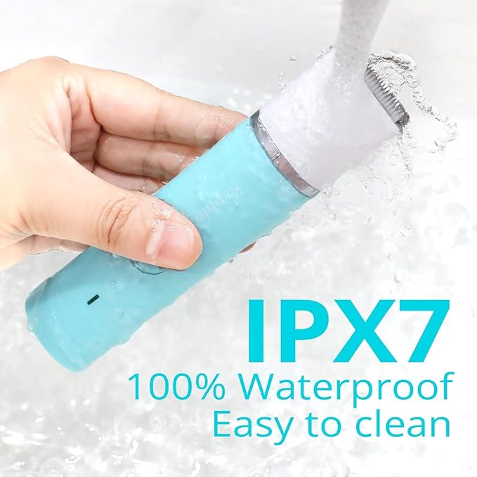 Bikini Trimmer for Women Pubic Hair: 2 in 1 Electric Razors for Women - Rechargeable Electric Shaver - IPX7 Waterproof Lady Shaver for Travel & Shower Use in Summer (Green)