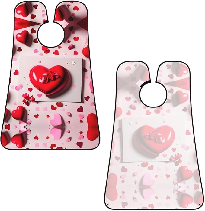 Valentine'S Day Print Beard Bib Apron For Men, Beard Hair Catcher For Men Shaving Trimming,Beard Cape Cloth