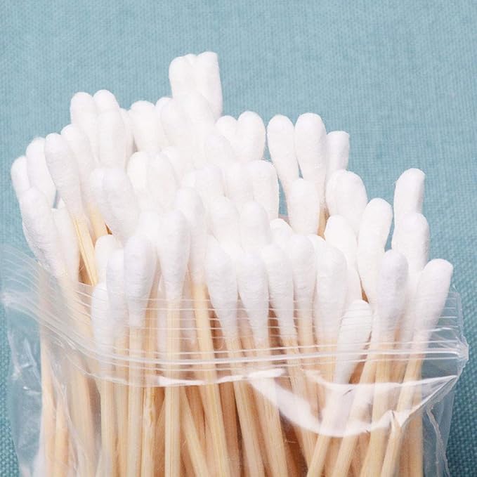 Cotton Swabs, 1200 Count Bamboo Sticks Cotton Swabs Cotton Buds with Wooden Handles For Ears Makeup or Nails Personal Care
