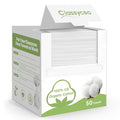 Classycoo 50 PCS Disposable Face Towel Travel Size, 100% Cotton Clean Towels Soft for Sensitive-Skin Facial Towelette Wipes, Odor-Free, Makeup Remover Cloths for Hand Dry Wipe, 7.87x7.87 Inch