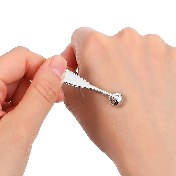 6Pack Metal Eye Cream Applicator, Roller Ball Scraper Massage Stick Tool for Reducing Depuffer Puffiness Eye Massage Tool