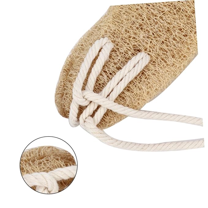 ERINGOGO Exfoliating Loofah Back Scrubber with Strap Natural Shower Scrubber for Deep Cleaning Pores Soft Comfortable Material for Bathing for Body Care