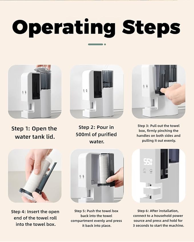 Fully Automatic Smart Hot Towel Dispenser, 60/120/180 PCS Towel Refills Options, Upgraded Smart Hot Facial Towel Warmer for Bathroom,131°F Constant Temperature,5-Second Warming (White A (20 towels)*1)