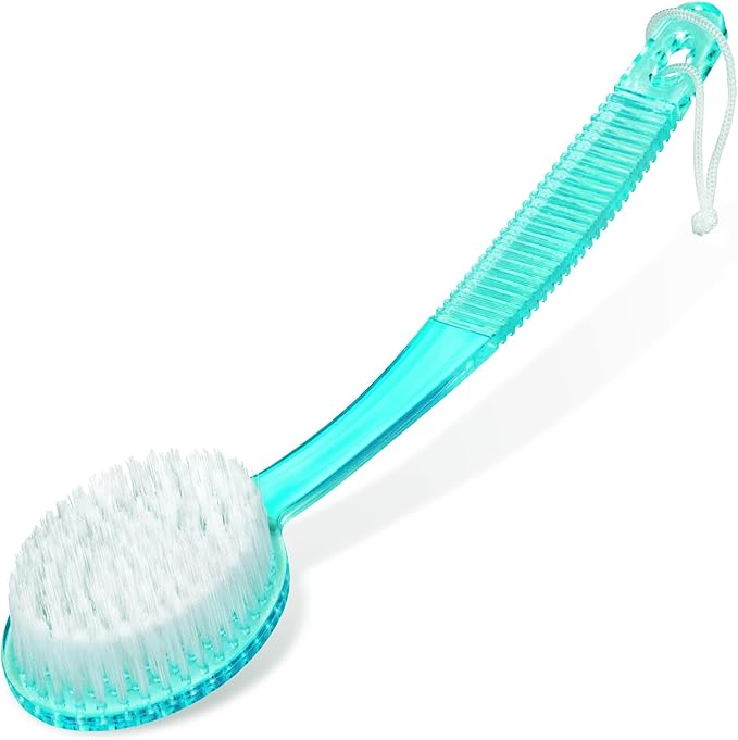DecorRack (Random Color, 1 Pack) Bath Brush with Bristles, Long Handle for Exfoliating Back, Body, and Feet, Bath and Shower Scrubber