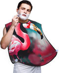 Pinks Cotton Candy Print Beard Bib Shaving Apron, Beard Hair Trimming Cape Gift For Dad