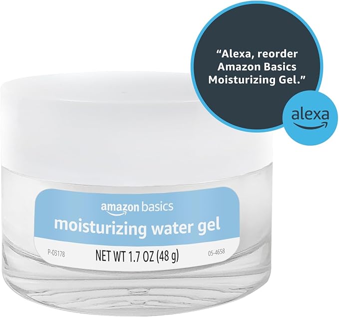 Amazon Basics Moisturizing Water Gel with Hyaluronic Acid, Refreshing, 1.7 Ounces, 1-Pack