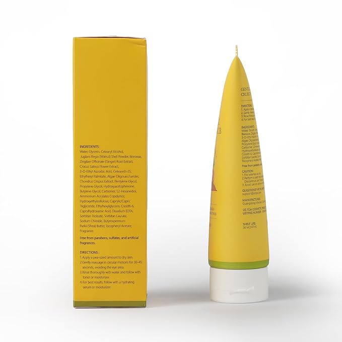Revitalizing Exfoliation Face Scrub with Vitamin C and Turmeric – Gentle Exfoliating Face Wash for Blackheads, Pore Dirt & Dark Spots –Daily Balancing Facial Scrub for All Skin Types, 4.23 Fl Oz