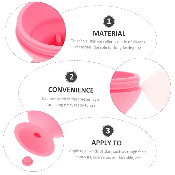 NOLITOY Silicone Ice Face Massager for Puffiness Relief and Skin Care Compact Cooling Tool for Face and Eye for Travel and Home Use Made from Silicone