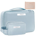 Travel Makeup Bag Cosmetic Bag Makeup Bag Toiletry bag for women and men (Blue-3pcs)