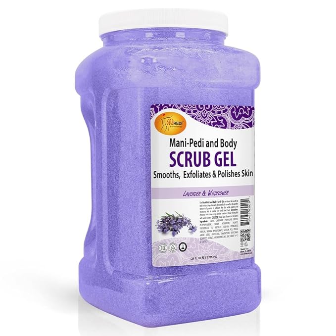 SPA REDI Exfoliating Body & Skincare Treatment – Multi-Purpose Professional & At-Home Skin Refinement | Exfoliate. Hydrate. Transform for Holistic Transformation | Lavender & Wildflower 128 Oz