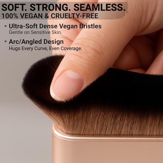 Large Bronzer Brush – Professional Body & Legs Makeup Brush, Kabuki Brush for Self Tanner, Foundation, Concealer, Shimmer & Bronzing, Streak-Free Blending Applicator for Liquid, Cream, Powder