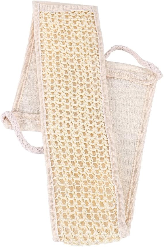 Loofah Back Scrubber Strap, Bath Wash Exfoliating Strap for Shower Massage Sponge Body Back Washer for Men and Women, Skin Care Bathing Accessories