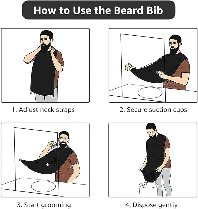 Abstract Paint Splashes Print Beard Bib Shaving Apron, Beard Hair Trimming Cape Gift For Dad