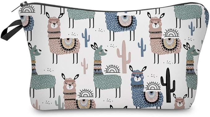 Deanfun Small Makeup Case - Cute and Waterproof Cosmetic Bag for Women(Cactus Camel D5-51444)