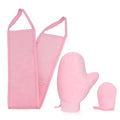 Tanning Mitt and Self Tanner Back Applicator, Different Sized Self Tanning Kit, Tanning Glove Self Tan Back Applicator for Lotion Mousse Sunless Face Skin Body Beauty Women Men (pink)