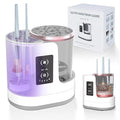 3-in-1 Electric Makeup Brush Cleaner Machine, Automatic Make Up Brushes Dryer, Portable Cosmetic Brushes Cleaner Tool for All Size Beauty Makeup Brush