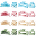 Hair Clips 16 Pcs for Women - Large and Small Matte Banana Clips for Thin, Thick, Curly Hair, Strong Hold Nonslip Hair Claws