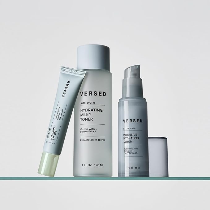 Versed Water Rush Intensive Hydrating Serum - Hyaluronic Acid Serums for Face with Vitamin B5 - Lightweight Face Serum for Dry Skin - Sensitive Skin-Approved & Clinially Tested (1 fl oz)