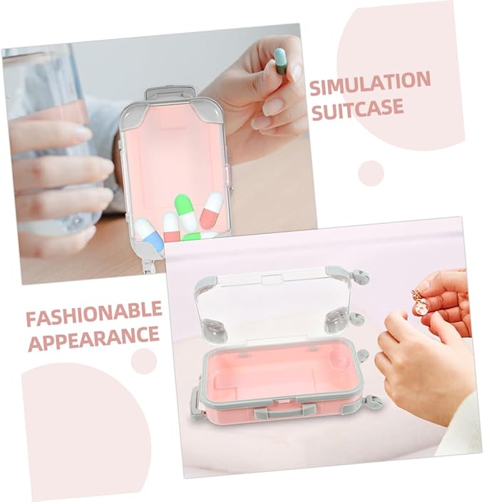 minkissy Mini Suitcase Bag for Women False Eyelashes Storage Case Small Makeup Case Travel Cosmetic Bag