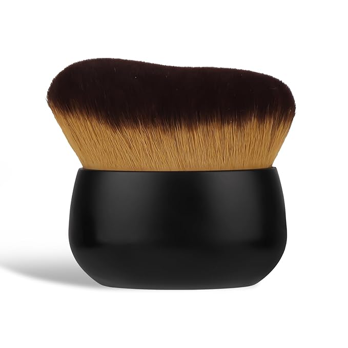 Body Makeup Brush for Self Tanner, Large Self Tanning Applicator Tan Brush Provides Even Application for Face Neck Back Legs, Wet & Dry Use (Black)