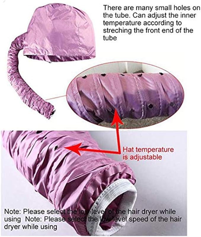 Bonnet Hair Dryer Attachment, Foldable Hair Dryer Cap, Portable Soft Hair Drying Salon Cap with Heat for Hair Treatment, Hair Care
