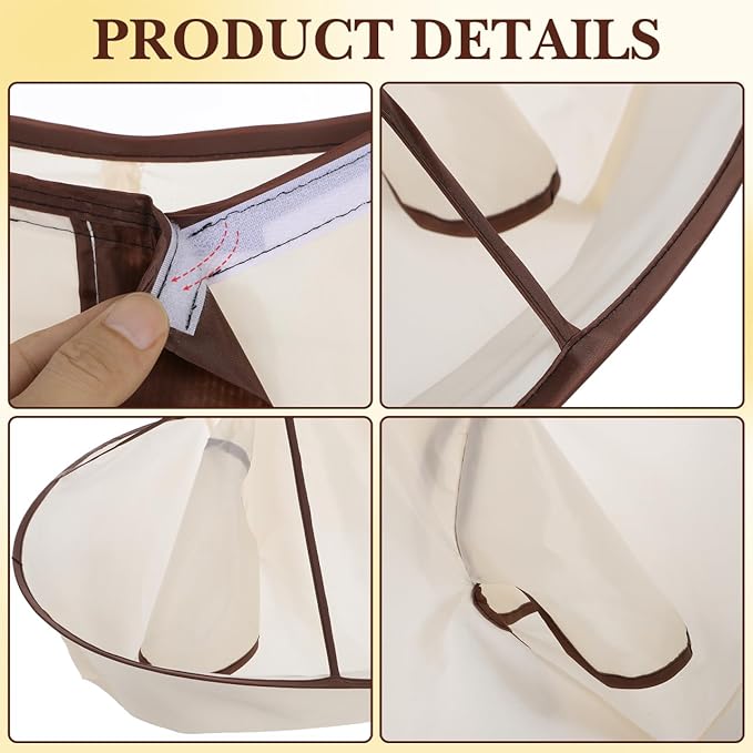 FRCOLOR Hair Cutting Cape for Adults with Hair Cut Catcher Lightweight Haircut Clothes 32X35X90 Inch Foldable Umbrella Style Salon Cape for Home and Professional Use