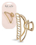 Kitsch Metal Hair Clips for Women - Durable & Elegant Metal Claw Clips, Perfect for Everyday Use & Special Occasions | Ideal Gifts for Women - Gold, 1 Pc