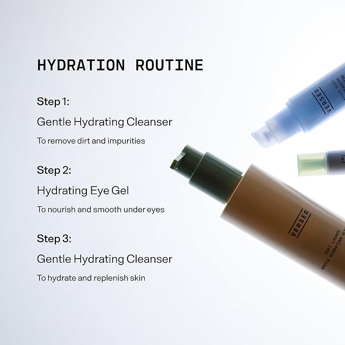 Versed Water Rush Intensive Hydrating Serum - Hyaluronic Acid Serums for Face with Vitamin B5 - Lightweight Face Serum for Dry Skin (V1 Water Rush - 1 Fl Oz (Pack of 1))