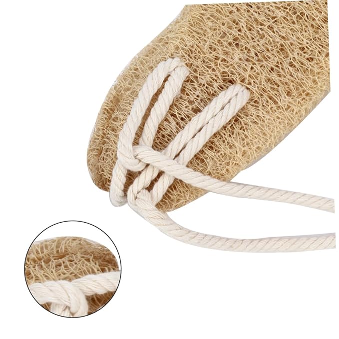 minkissy 2pcs Back Scrubber Exfoliating Band Natural Loofah Back Washer for Shower and Bath Soft Comfortable Material for Cleaning Skin and Pores Bathing Accessory for Family