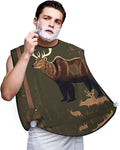 Loon Nature Bird Print Beard Bib Shaving Apron, Beard Hair Trimming Cape Gift For Dad