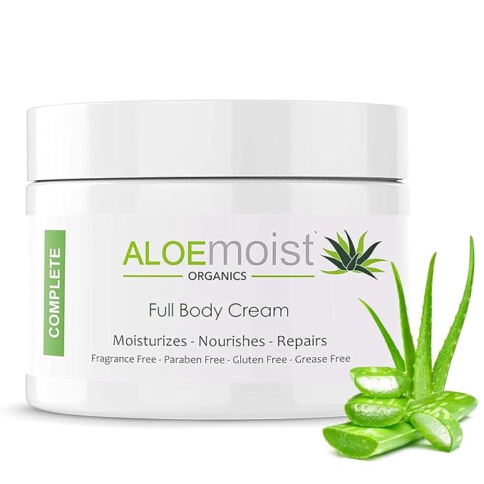 Organic Aloe Vera Face Cream & Body Moisturizing Cream, Natural Aloe Vera Lotion with Vitamin E Oil, Vitamin C, Retinol Cream, Shea Butter – Anti Aging Face Moisturizer for Women, Dry Skin (2 oz)