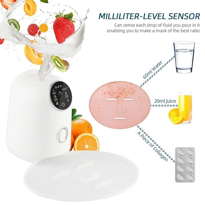 Face Mask Maker Updated Facial Mask Machine with 32pcs Collagen Pills Make Face Masks Kit Home Automatic DIY Face Mask Maker, Facial Cream Maker Gifts for Women Girls
