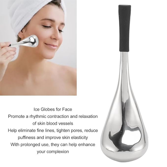 Ice Globes Ice Stainless Steel Hockey Puck Reverses Puffiness and Wrinkles, Cooling Spa Beauty Tool, Lightweight and Easytouse Facial Care Tool