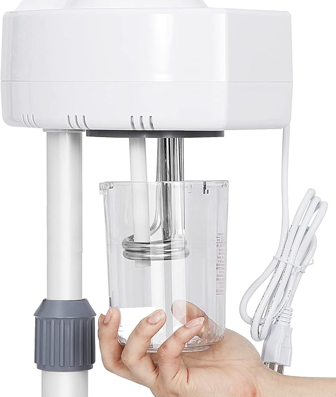 Saicool Professional Facial Steamer - Standing Ozone Facial Steamer on Wheels w Hot Mist for Facial Treatment Personal Care for Spa Salon Home Use