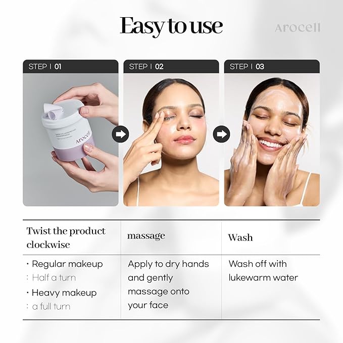 AROCELL Super Collagen Melting Balm 3.53oz – Korean Makeup Remover Balm for Blackhead Care, Deep Pore Care with Peptides Hydration, Nourishing Daily Face Wash Skincare | BSS Skincare Must-Have