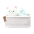 COMFY-HOMI 11.5"x7.5"x4.7" Storage Baskets for Organizing | Cotton Rope Woven Basket | Toy Storage Bin Box | Basket for Shelves, Closet Organizer Bin, Decorative Closet Shelf, 1 Pack all white