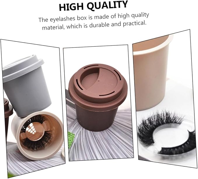 FRCOLOR 3Pcs False Eyelash Storage Box Portable Eyelash Packing Case Makeup Accessories Container for Travel and Daily Use